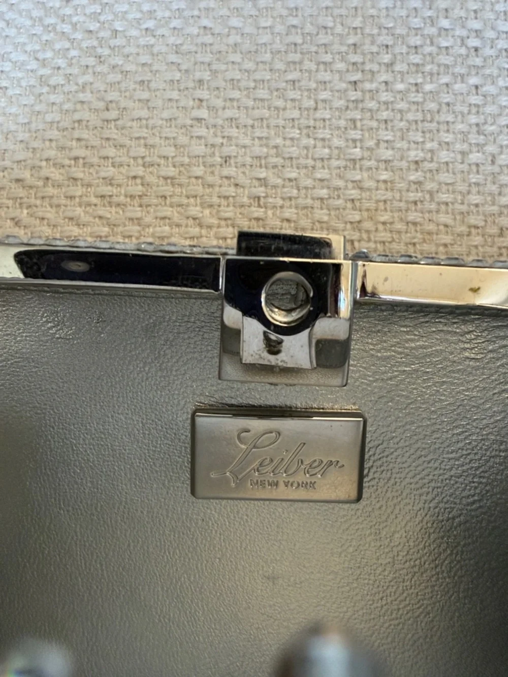 Judith Leiber Sparkling Silver Clutch. 6.5x3.5